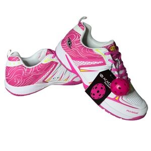 Acacia Dinkshot‎ Pickleball Shoes Mens 10.5 White Pink Court Sneakers 31-115 NEW